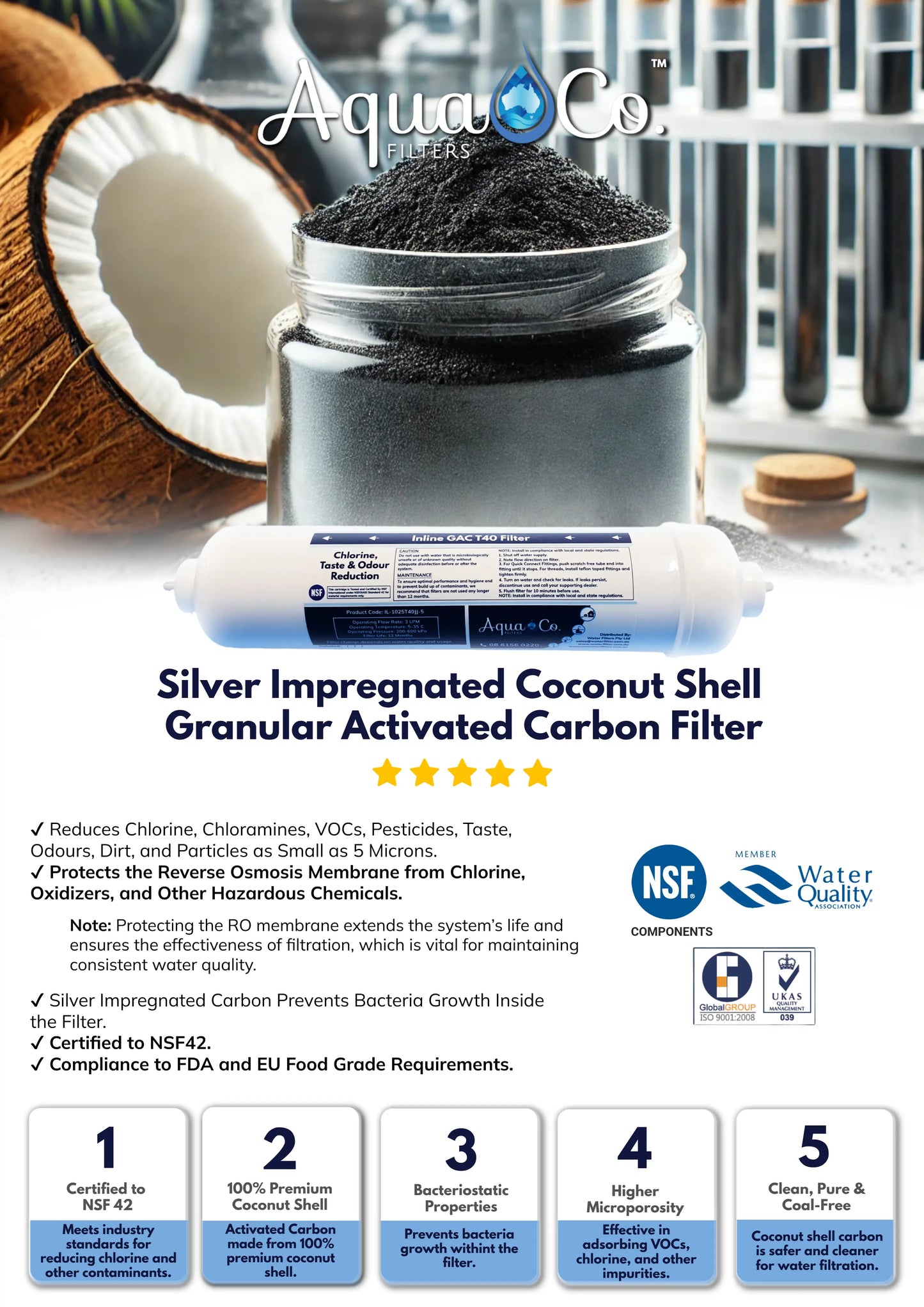 AquaCo ROCOMP Compact Reverse Osmosis System with Dedicated Tap