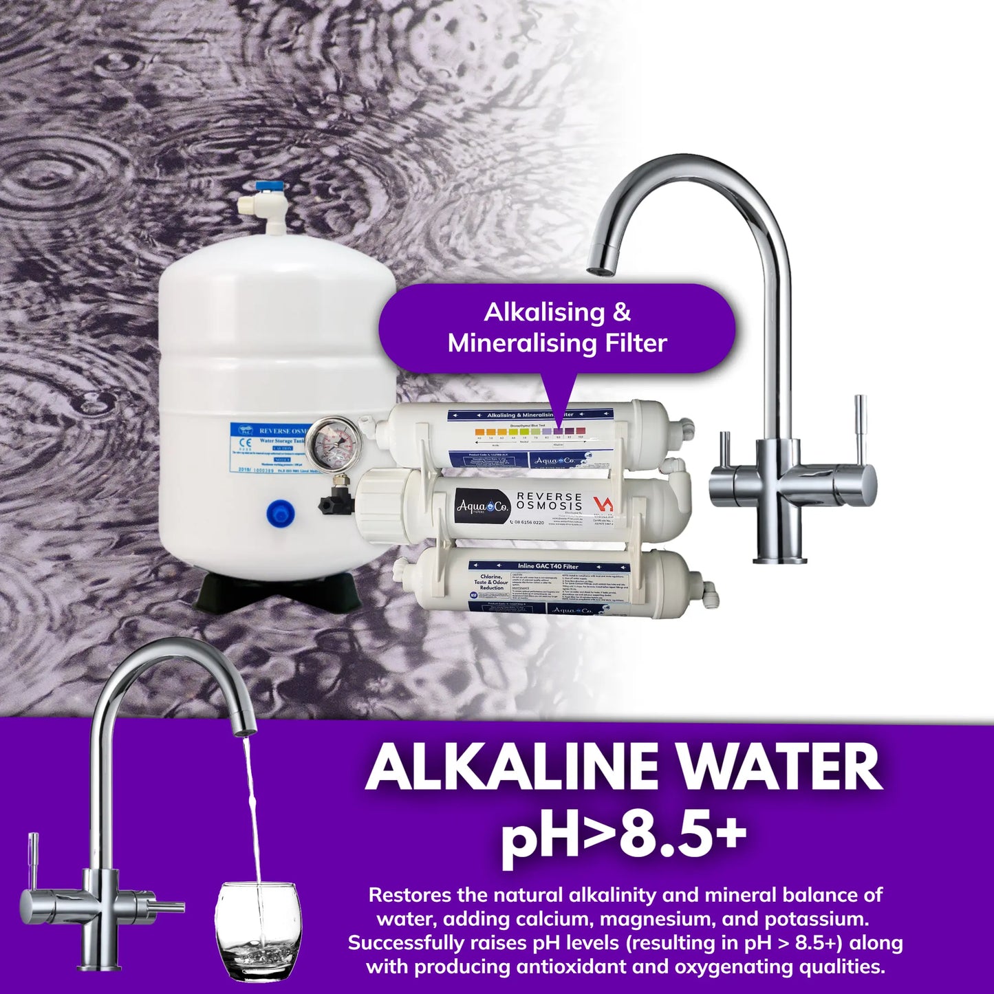 AquaCo ROCOMP Compact Reverse Osmosis System with 3 Way Mixer
