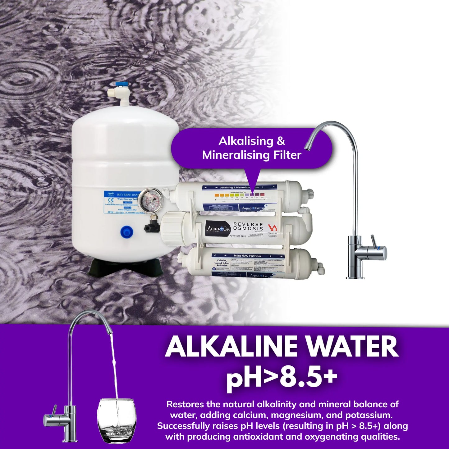 AquaCo ROCOMP Compact Reverse Osmosis System with Dedicated Tap