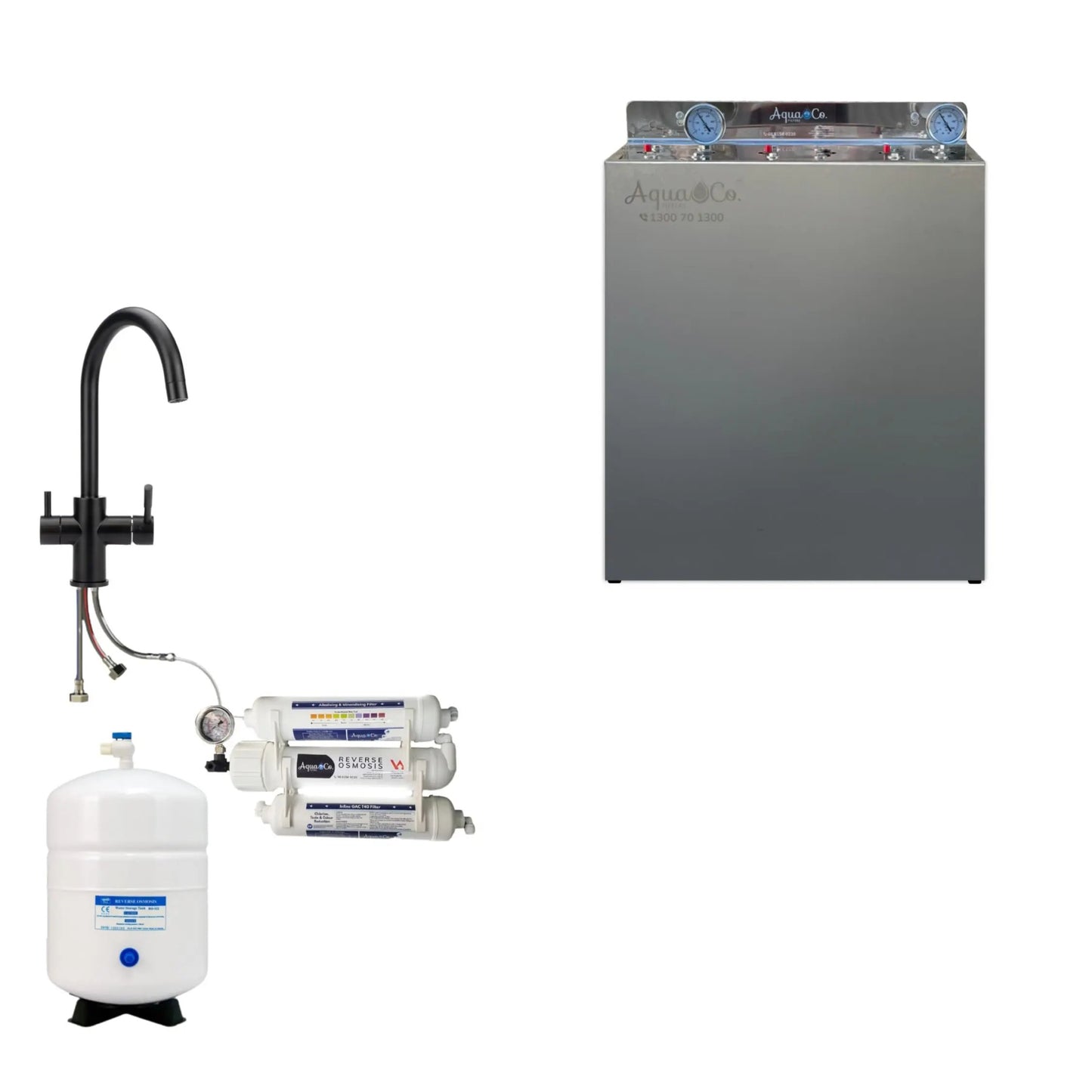 AquaCo SYS-203-WAWF Whole House Water Filter System W/ ROCOMP Reverse Osmosis
