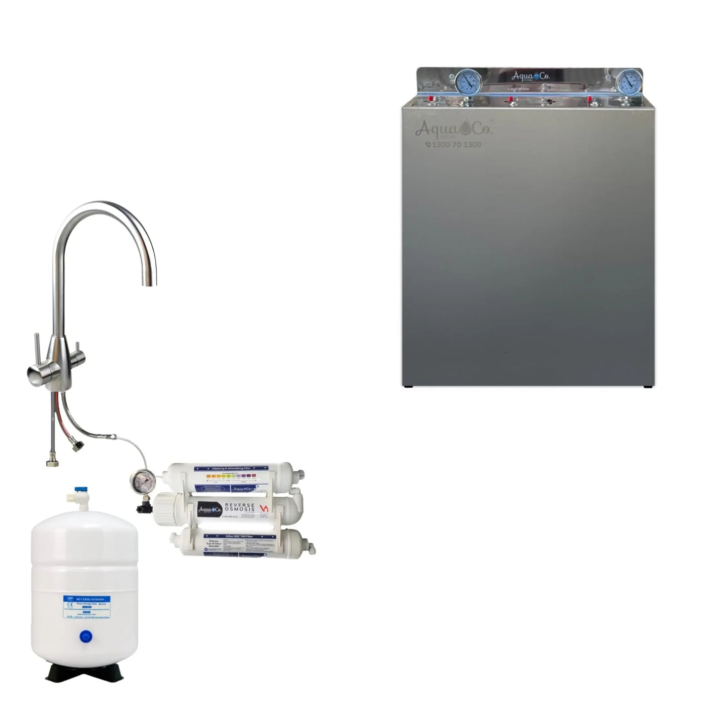 AquaCo SYS-203-WAWF Whole House Water Filter System W/ ROCOMP Reverse Osmosis