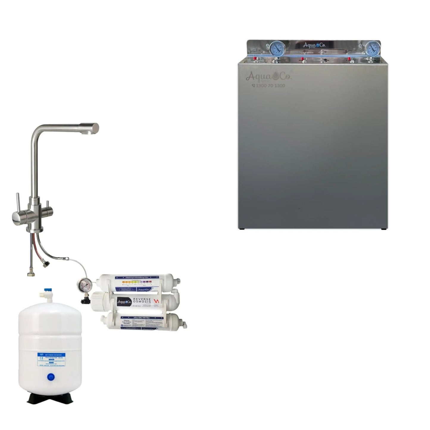 AquaCo SYS-203-WAWF Whole House Water Filter System W/ ROCOMP Reverse Osmosis