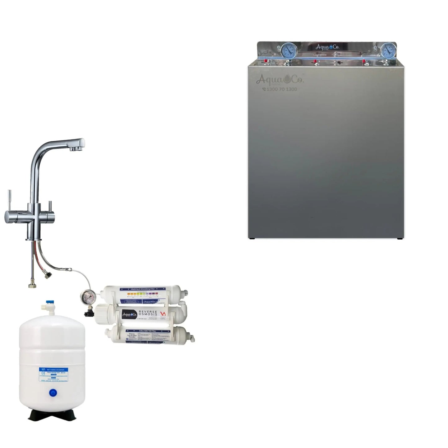 AquaCo SYS-203-WAWF Whole House Water Filter System W/ ROCOMP Reverse Osmosis
