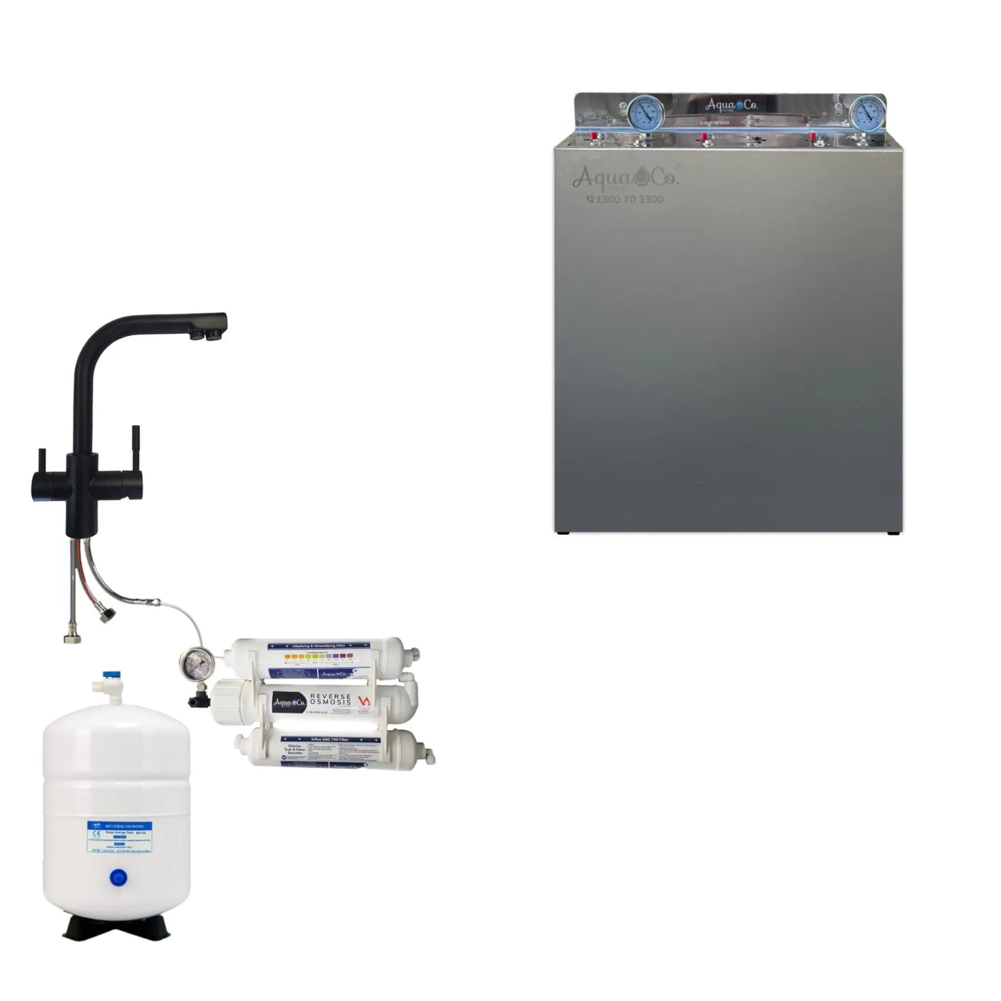 AquaCo SYS-203-WAWF Whole House Water Filter System W/ ROCOMP Reverse Osmosis