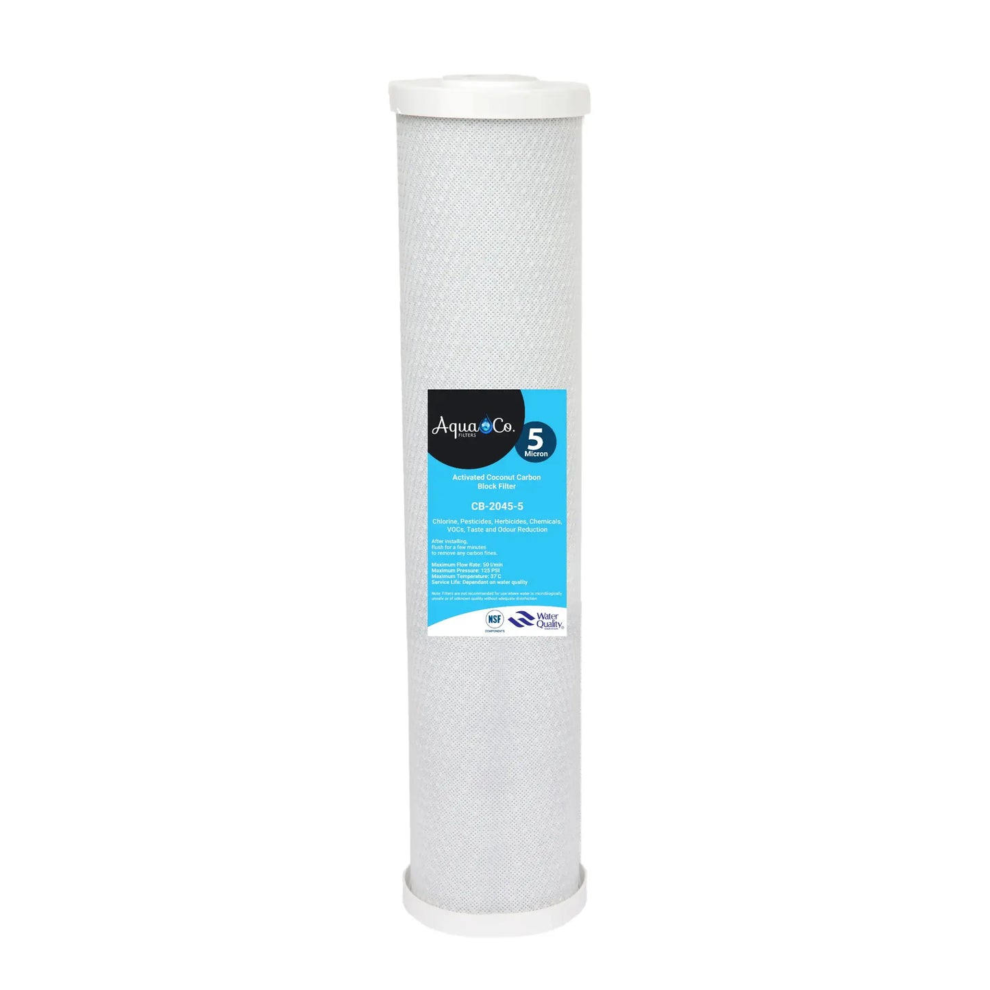 20" x 4.5" 5 Micron Carbon Block Cartridge