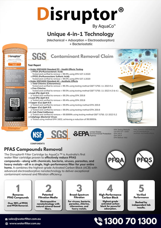 AquaCo 9" x 2.5" Disruptor Replacement Filter Cartridge - Model: DIS-925
