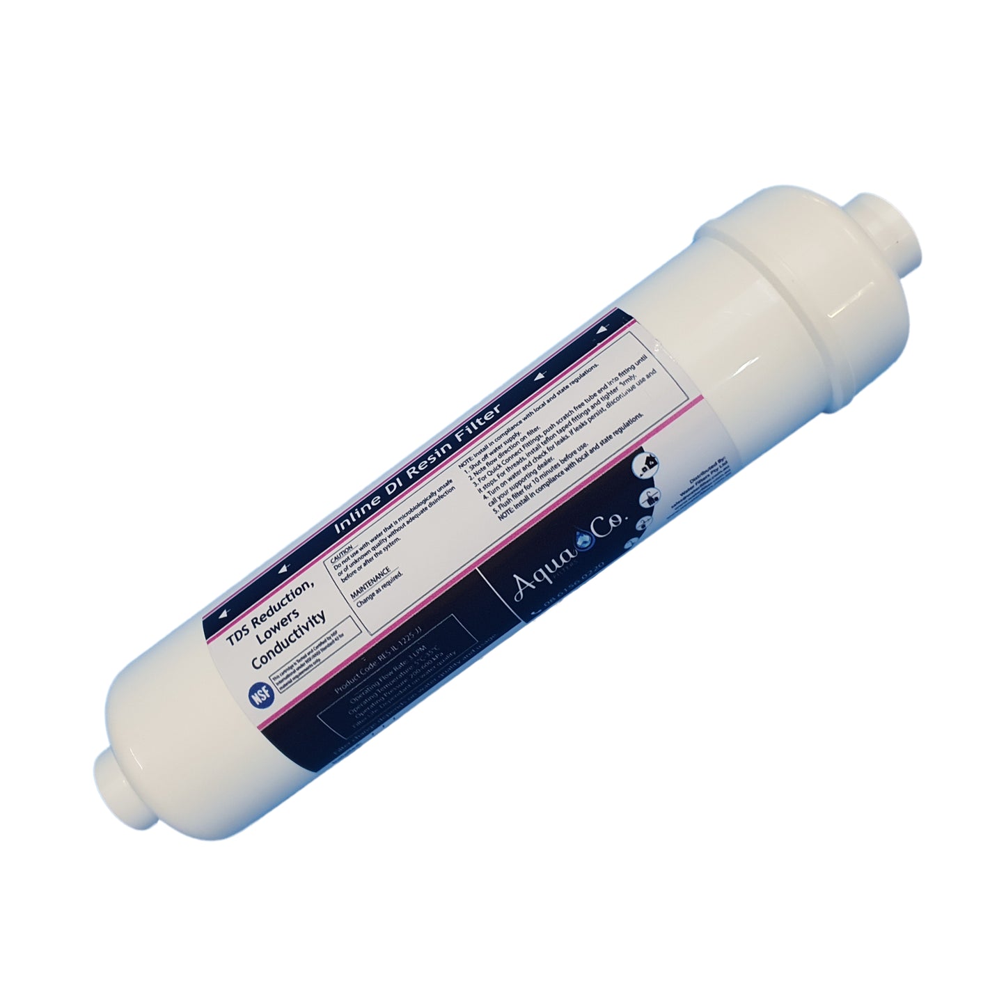11" x 2.5" AquaCo Ion Exchange Resin Inline Filter