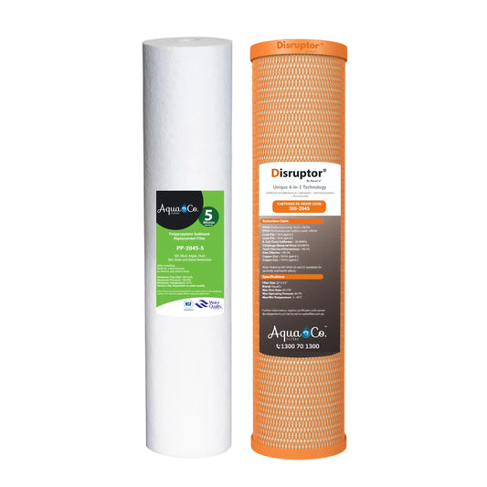 Replacement Filter Pack 20" PFAS Twin: Sediment & Disruptor