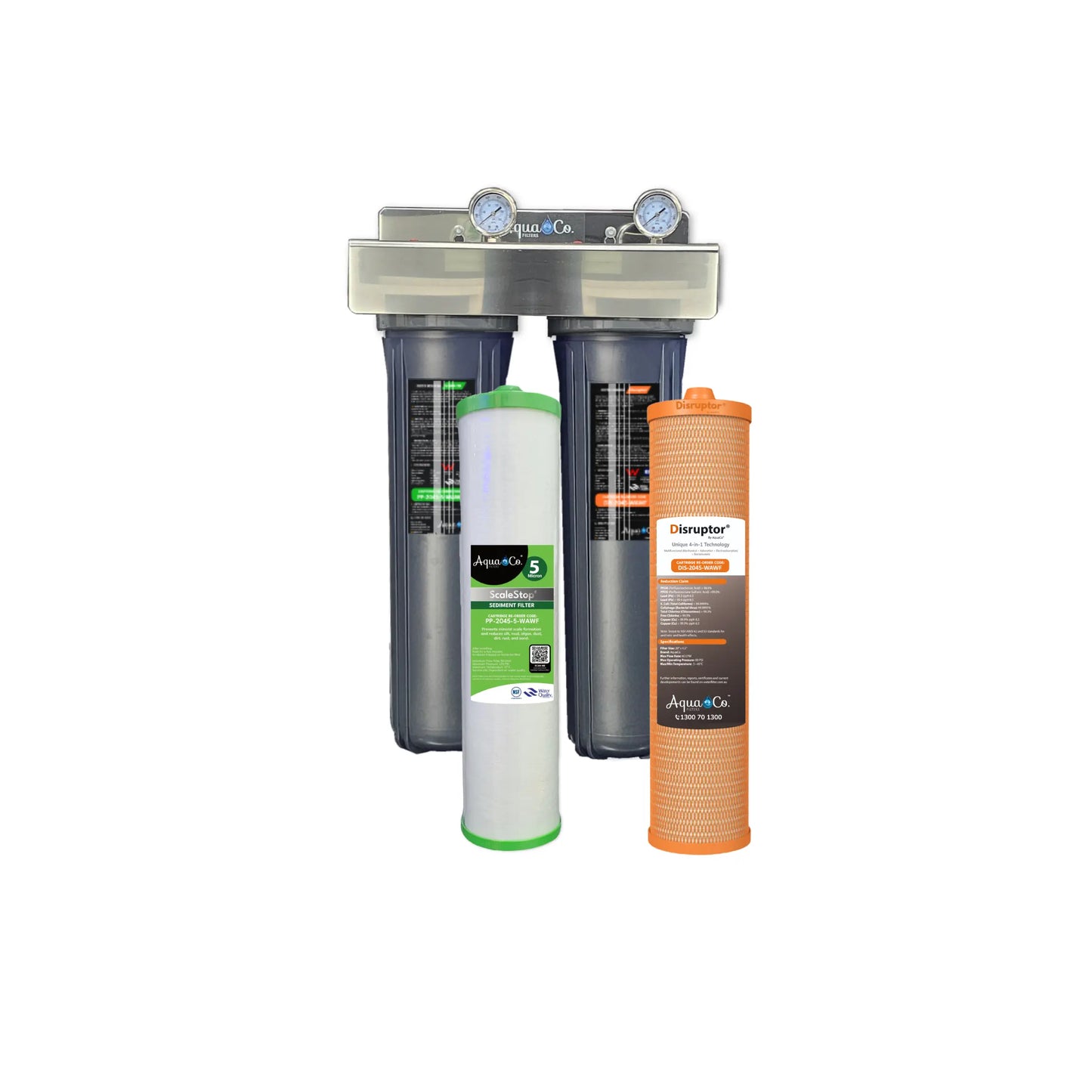 Premium PFAS Whole House Water Filter - Two Filtration Stages
