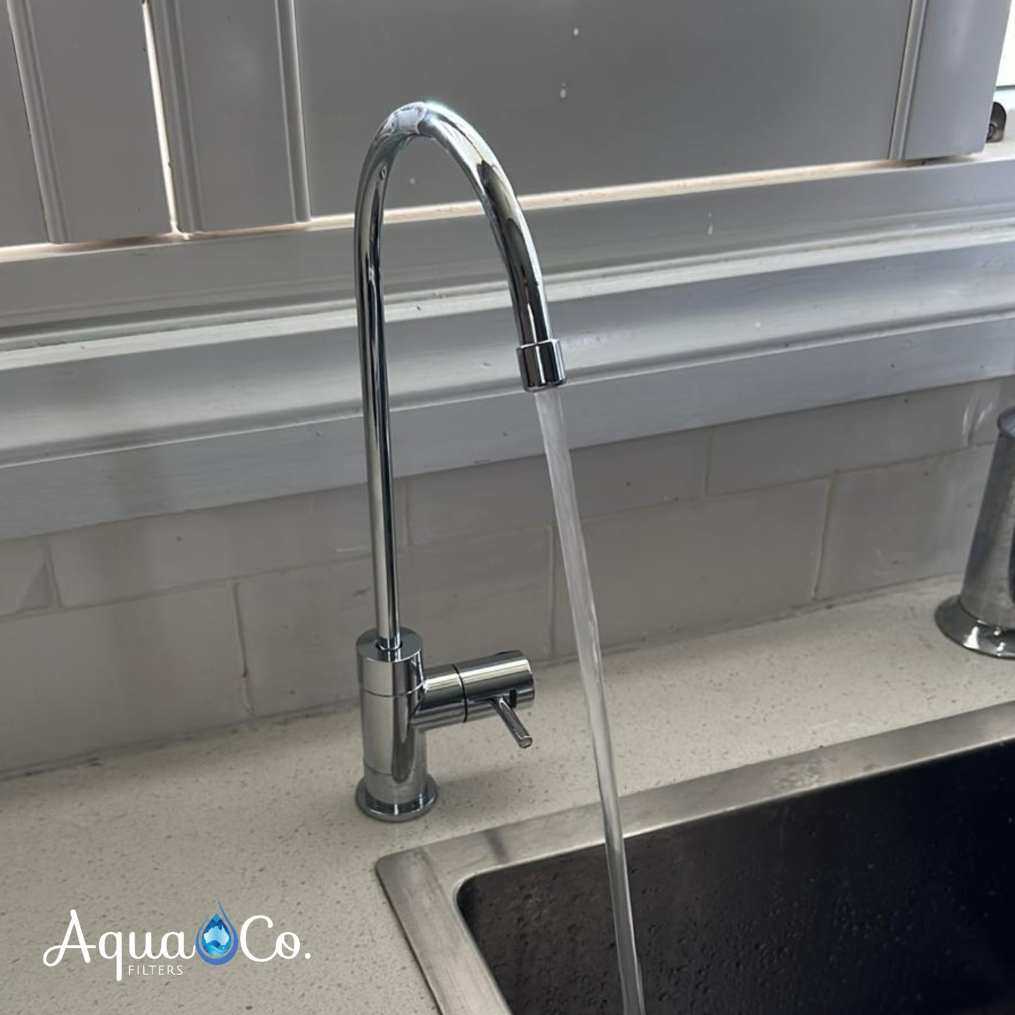 AquaCo Chrome Water Filter Tap with LED Indicator - Model: TAP-HL-CH