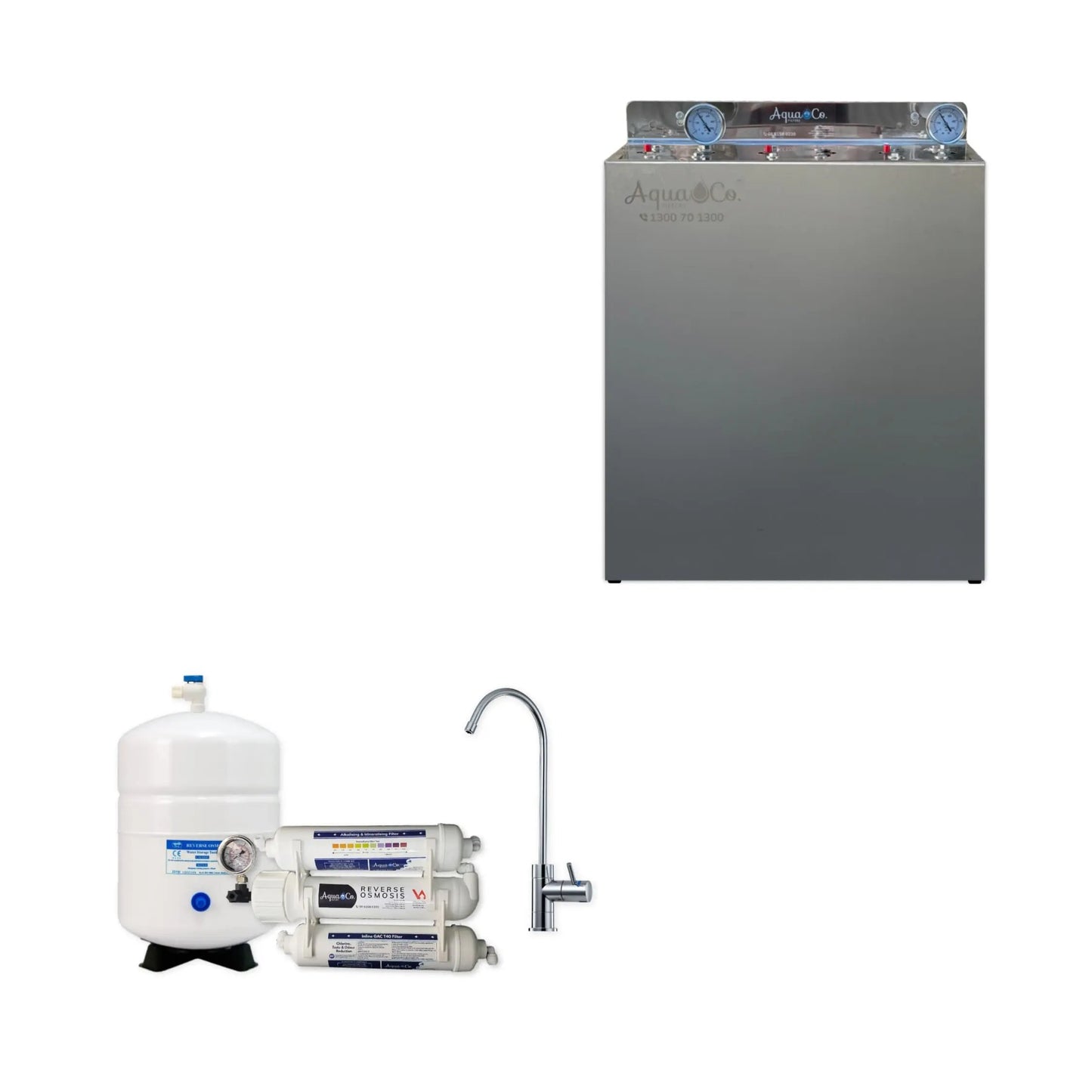 AquaCo SYS-203-WAWF Whole House Water Filter System W/ ROCOMP Reverse Osmosis