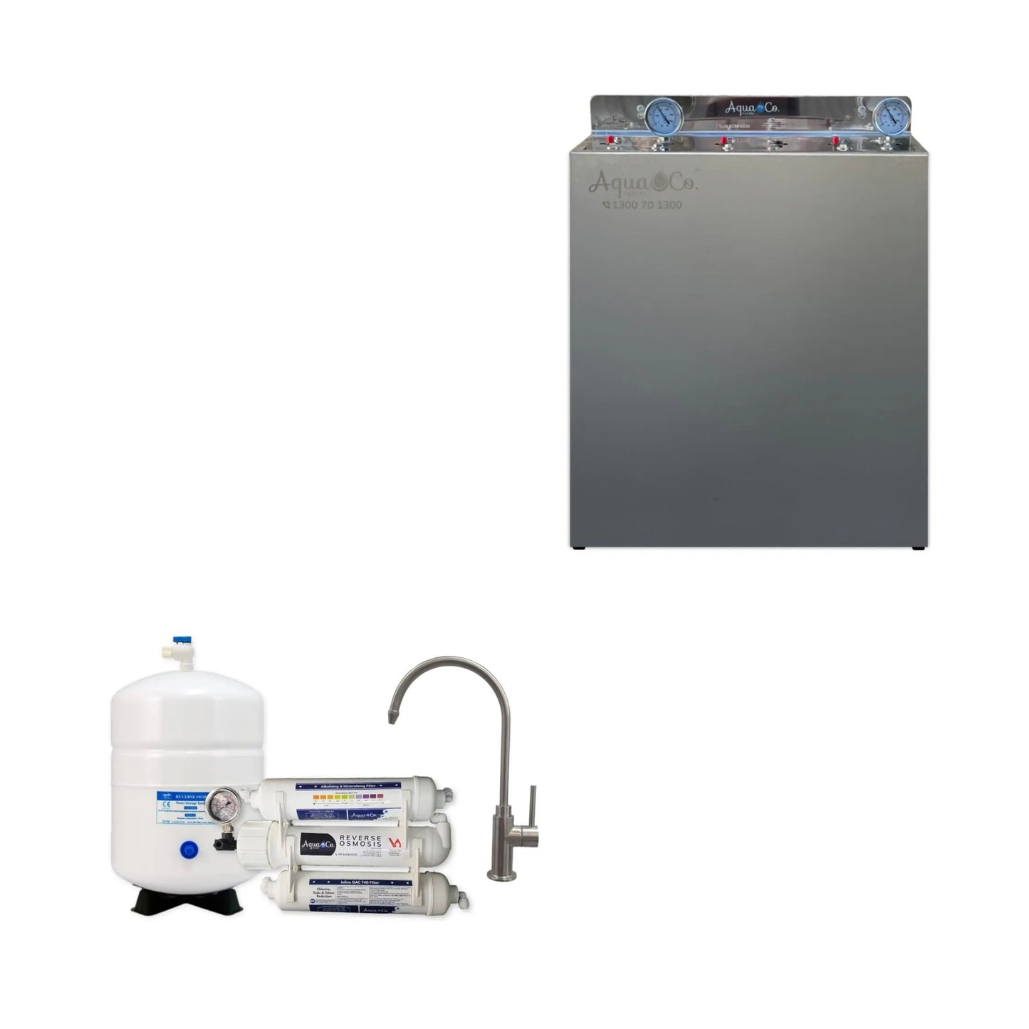AquaCo SYS-203-WAWF Whole House Water Filter System W/ ROCOMP Reverse Osmosis