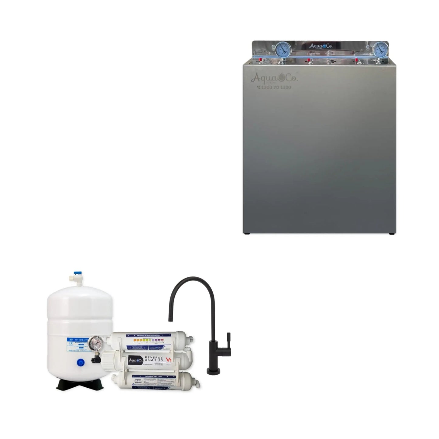 AquaCo SYS-203-WAWF Whole House Water Filter System W/ ROCOMP Reverse Osmosis