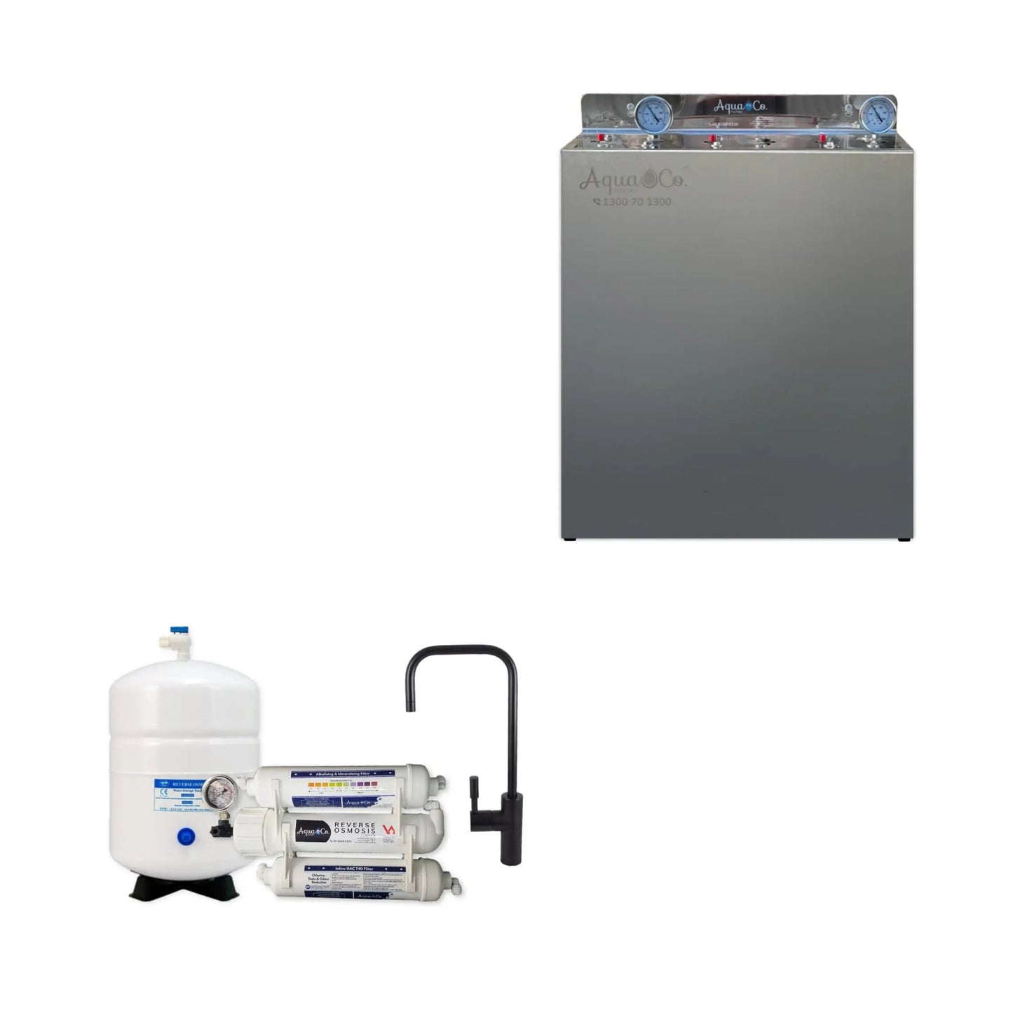 AquaCo SYS-203-WAWF Whole House Water Filter System W/ ROCOMP Reverse Osmosis