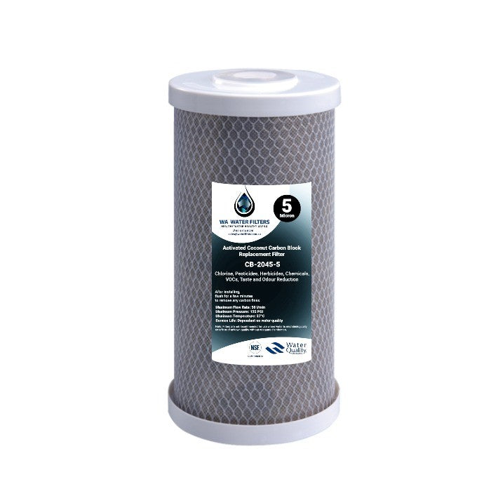 10" x 4.5" 5 Micron Nano Silver Coconut Shell Activated Carbon Block Cartridge