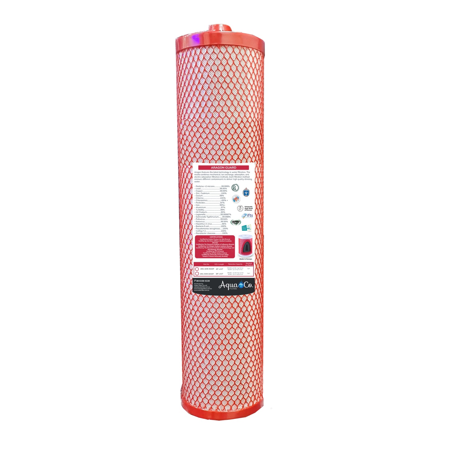 AquaCo 20" x 4.5" Aragon Replacement Filter Cartridge