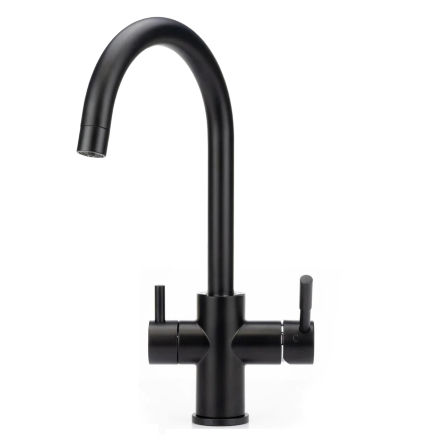 AquaCo 3 Way Mixer High Loop Matt Black