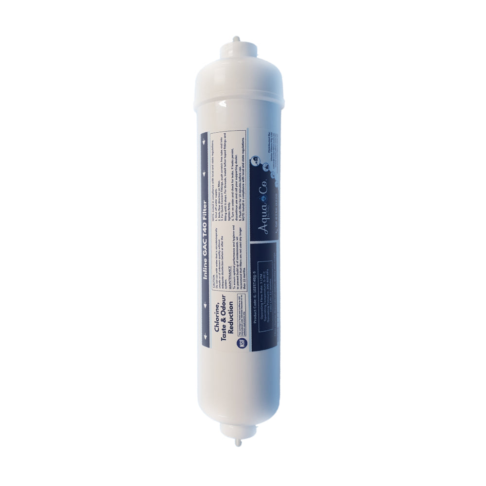 AquaCo Silver Impregnated Coconut Carbon Inline Filter