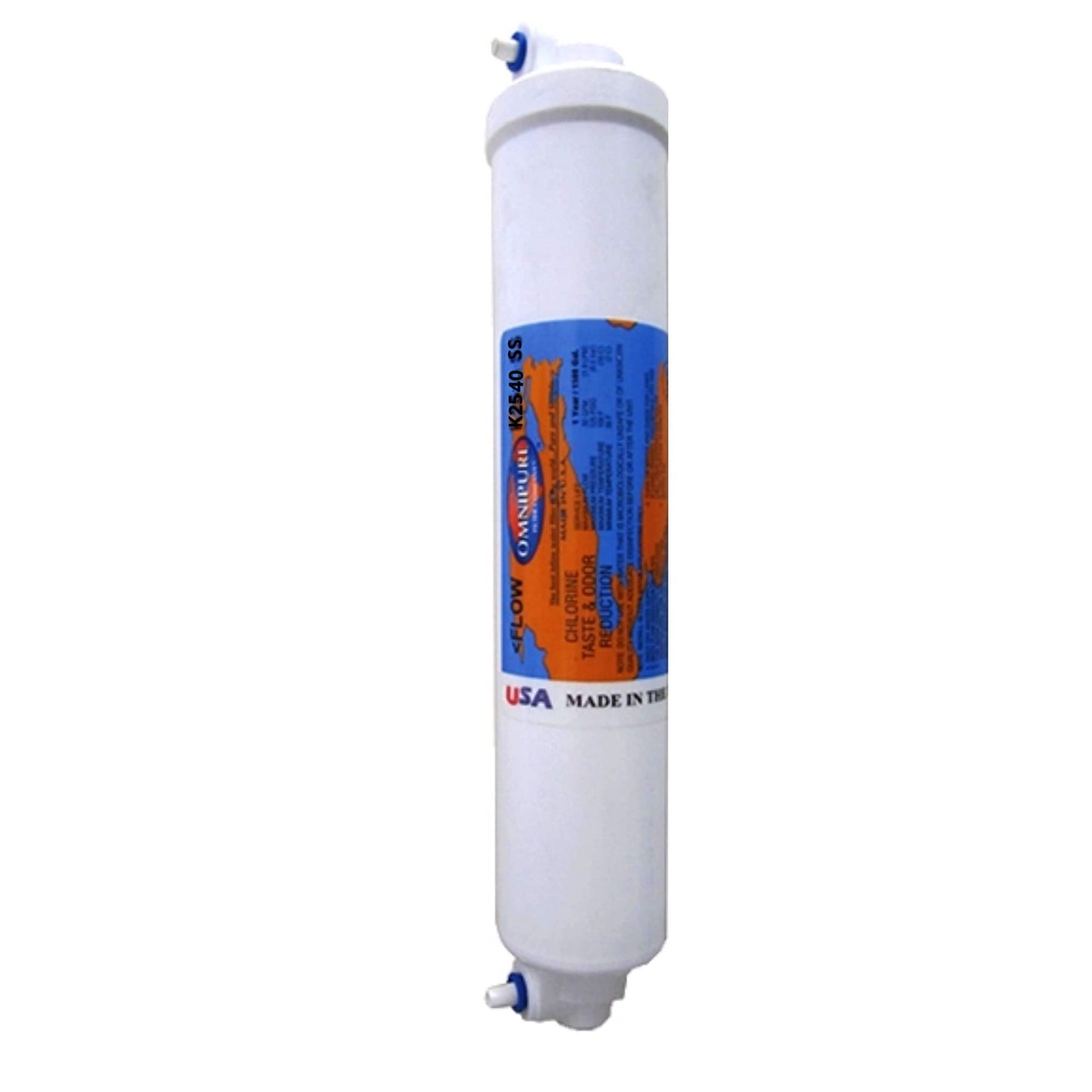 10" x 2" 5 Micron K2540 SS Omnipure Granular Activated Carbon Inline Filter