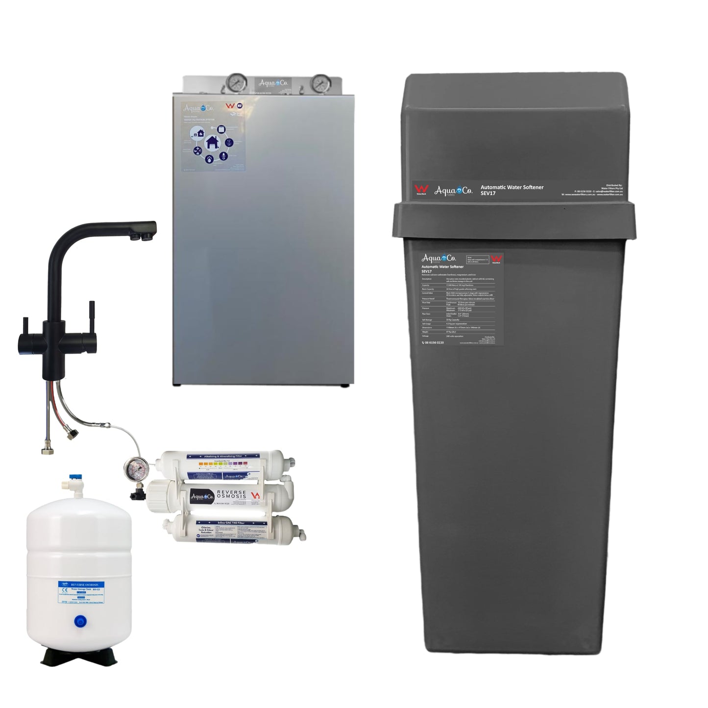 Whole House Water Filtration System and SEV17 Softener Combo Pro