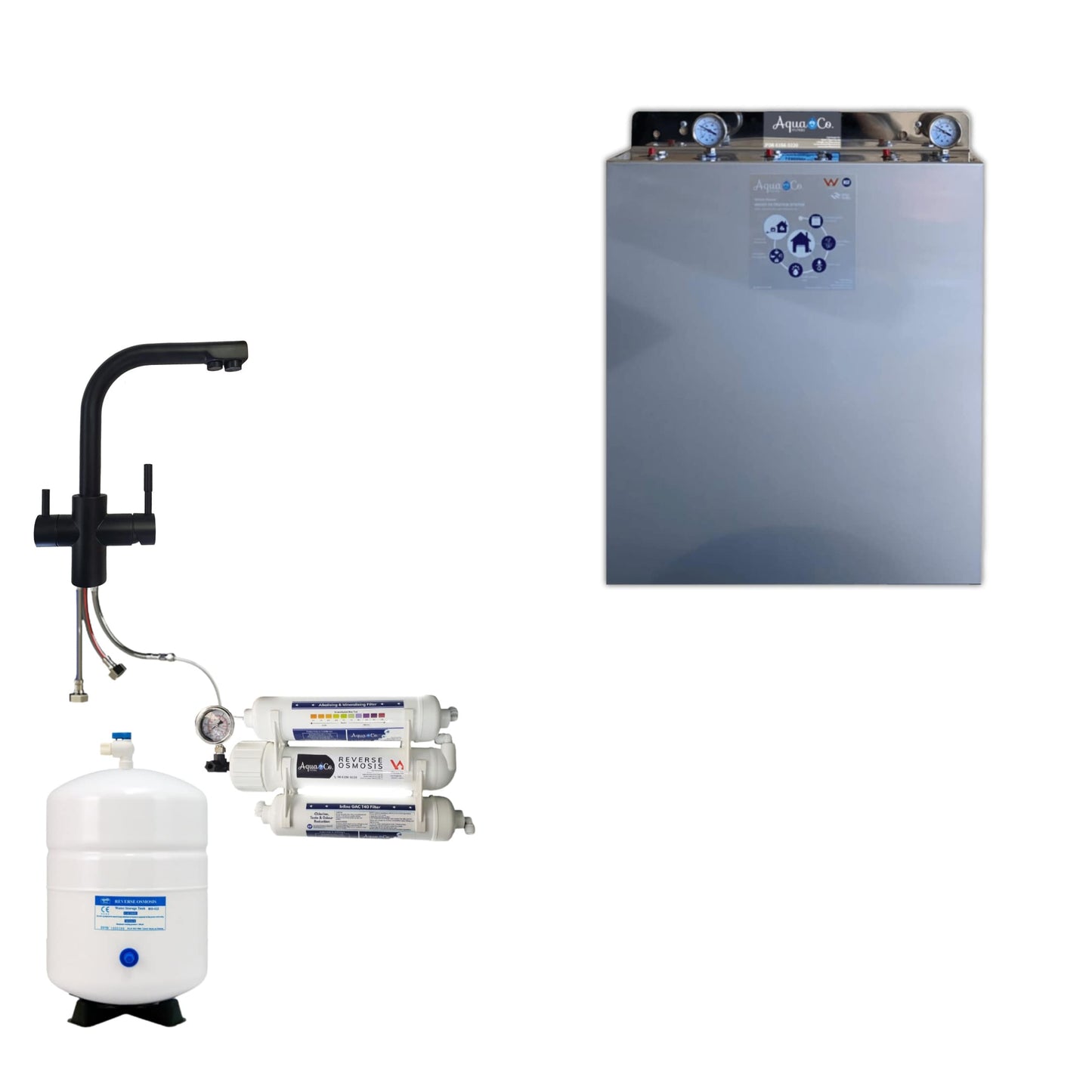 AquaCo SYS-203-WAWF Whole House Water Filter System W/ ROCOMP Reverse Osmosis