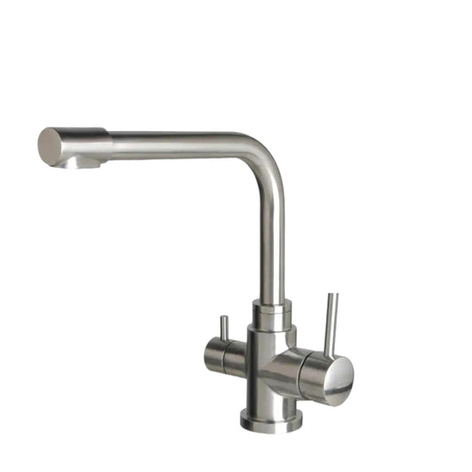 AquaCo Stainless Steel Short 3 Way Mixer - Model: 3W-SH-SS