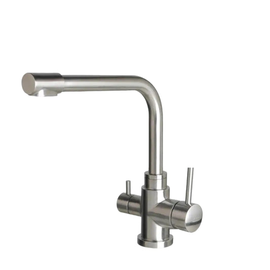 AquaCo Stainless Steel Short 3-Way Mixer - Model: 3W-SH-SS