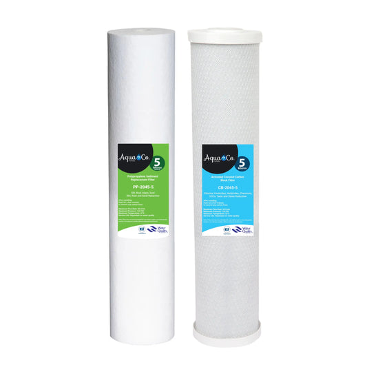 WA Bundle Deal: 20" x 4.5" Sediment & Carbon Replacement Filter Cartridges Set