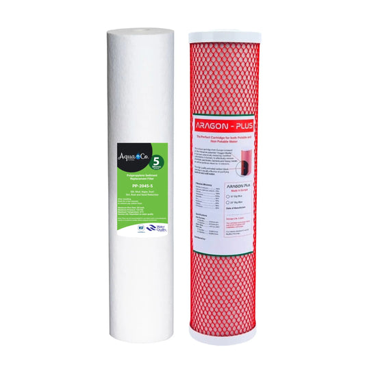 WA Bundle Deal: 20" x 4.5" Sediment & Aragon Replacement Filter Cartridges Set