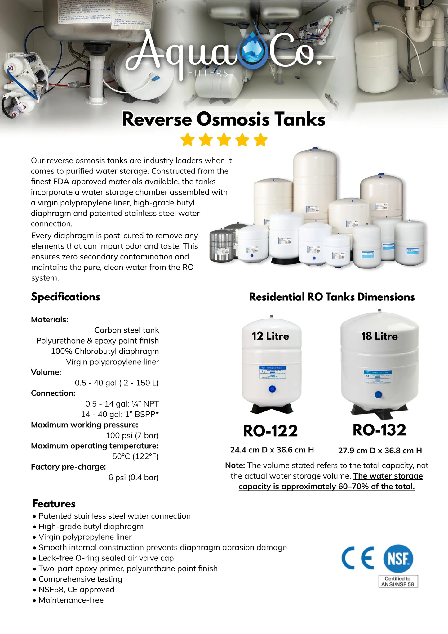 Reverse Osmosis Tanks