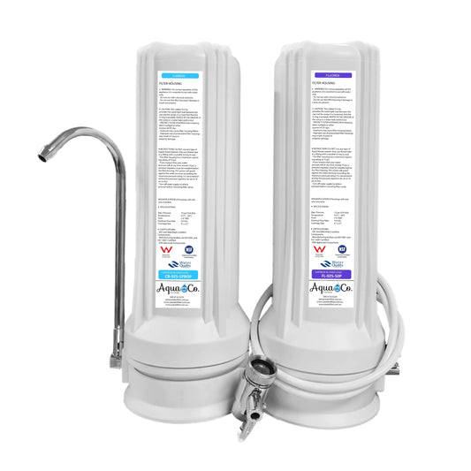 AquaCo CTOP-925FC Countertop Water Filter - Reduces Chlorine, Taste, Odours, Parasites, Lead and Fluorides.