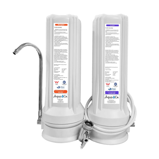 AquaCo CTOP-925FD Countertop Water Filter - Reduces PFAS Compounds, Chlorine, Taste, Odours, Parasites, Bacteria, Lead and Fluorides.