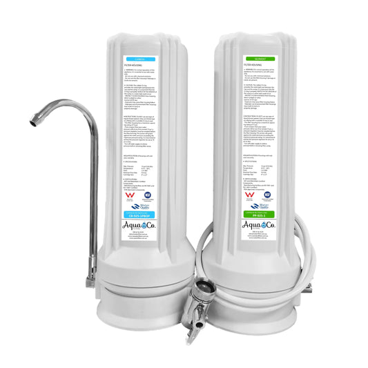 AquaCo CTOP-925SC Countertop Water Filter - Reduces Chlorine, Taste, Odours, Parasites, and Lead.