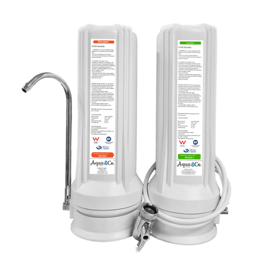 AquaCo CTOP-925SD Countertop Water Filter - Reduces PFAS Compounds, Chlorine, Taste, Odours, Parasites, Viruses, Bacteria, and Lead.