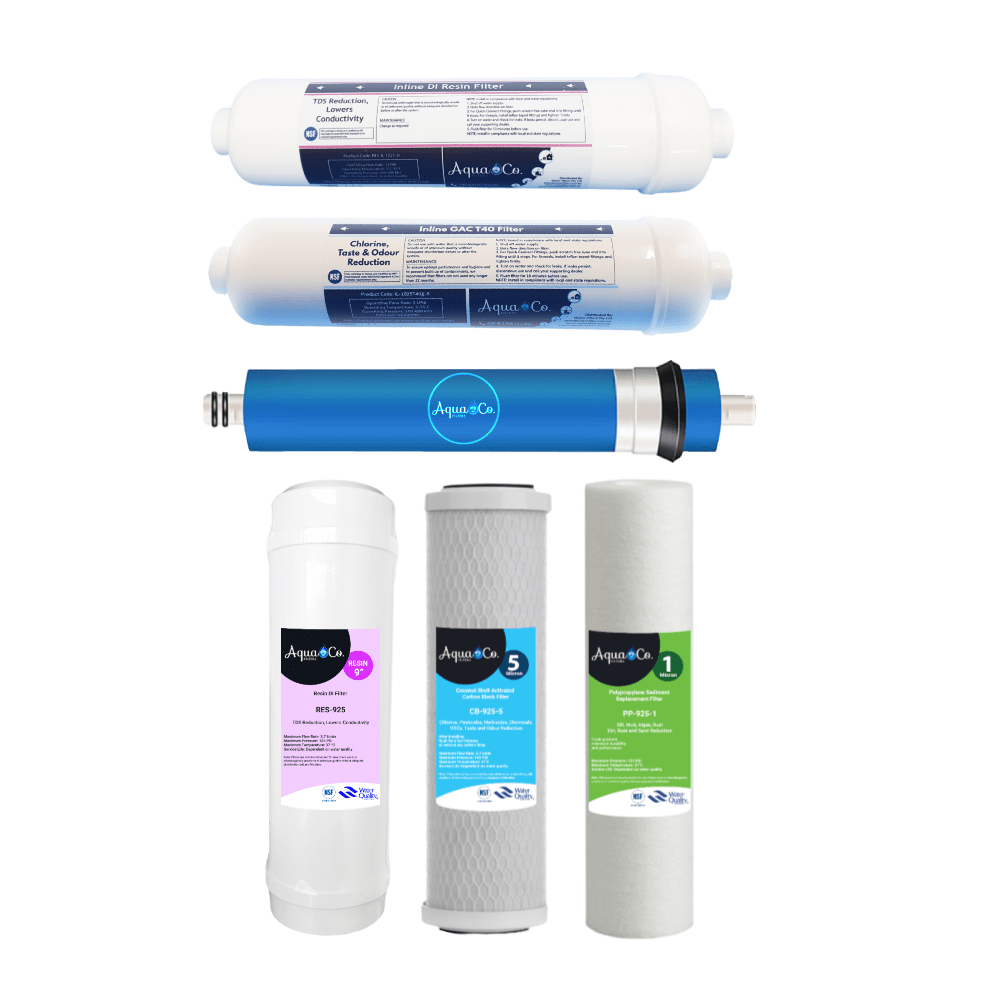AquaCo Bundle Deal: Zero TDS Reverse Osmosis Replacement Filters