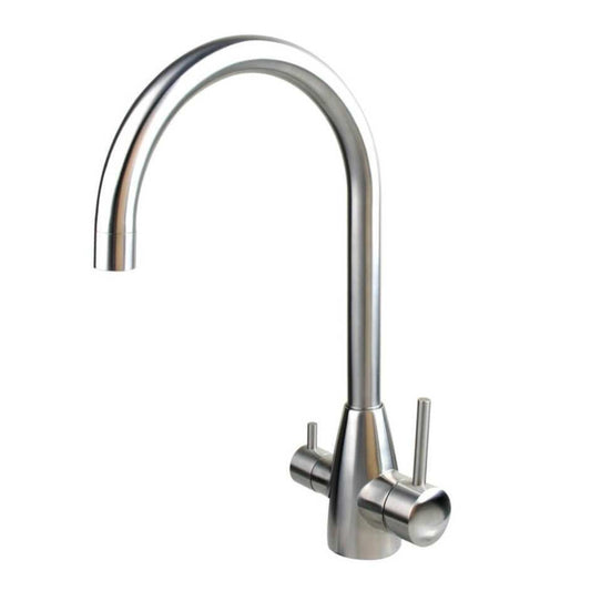 AquaCo Stainless Steel High Loop 3-Way Mixer - Model: 3W-HL-SS