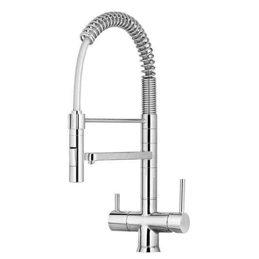 AquaCo Chrome Pull Out Hose 3-Way Mixer - Model: 3W-PO-CH