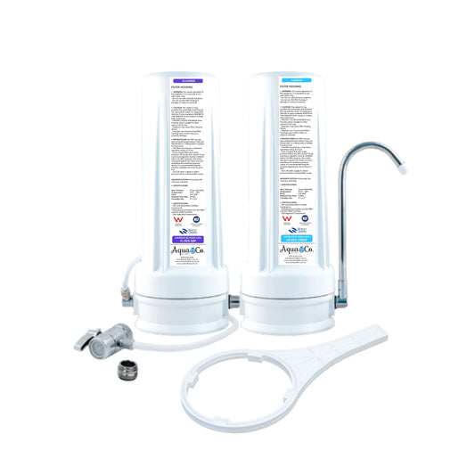 AquaCo CTOP-925FC Countertop Water Filter - Reduces Chlorine, Taste, Odours, Parasites, Lead and Fluorides.