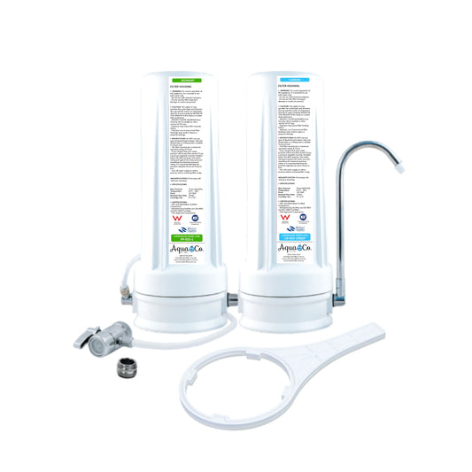AquaCo CTOP-925SC Countertop Water Filter - Reduces Chlorine, Taste, Odours, Parasites, and Lead.