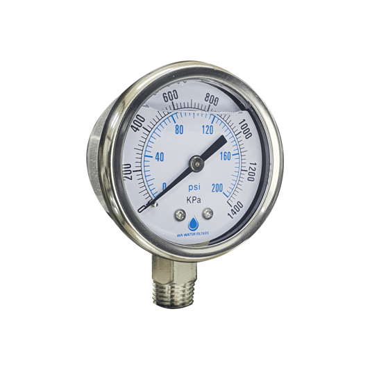 Stainless Steel/Glass Pressure Gauges for Whole House Filtration System